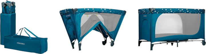 Дорожнє ліжечко RICOKIDS 125 x 65 x 78 см RK-240 Navy Blue (724002) (5903890628284) - зображення 5