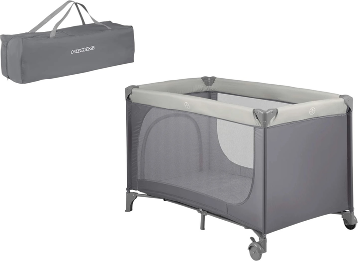 Дорожнє ліжечко RICOKIDS 125 x 65 x 78 см RK-240 Light Grey (724000) (5903890605155) - зображення 4