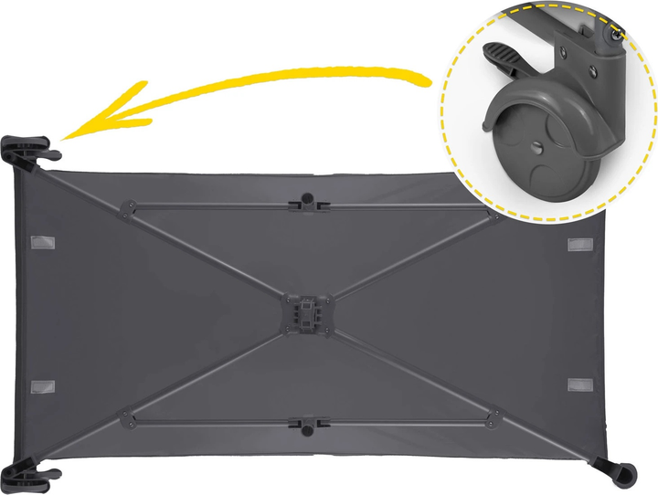 Дорожнє ліжечко RICOKIDS 125 x 65 x 78 см RK-240 Anthracite (724201) (5903890606275) - зображення 11