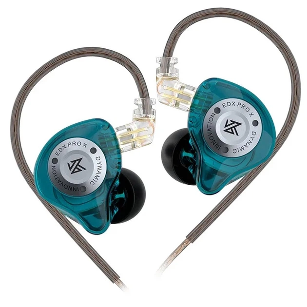 KZ EDX PRO X (Cyan, No Micro) – Динамічні Hi-Fi Навушники для Кришталевого Звуку - зображення 3