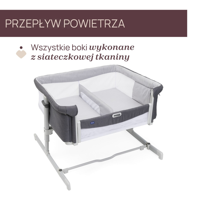 Дитяче ліжечко для близнят Chicco Next2Me Twins Magnet Gray (8058664173280) - зображення 9