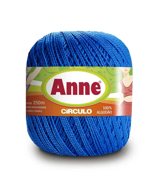 2314 ANNE пряжа (100%мерс.бавовна, 74гр. 250м), синій - Фото 1 2314 ANNE пряжа (100%мерс.бавовна, 74гр. 250м), синій - изображение 1