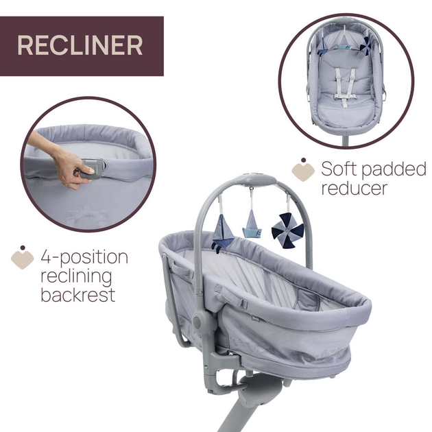 Дитяче ліжечко багатофункціональне Chicco Baby Hug Pro 5 в 1 Сіре (8058664173259) - зображення 9