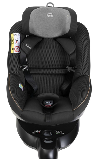 Fotelik samochodowy dla dzieci Chicco Seat105 i-Size 40-105 cm Czarny (8058664181735) - obraz 4