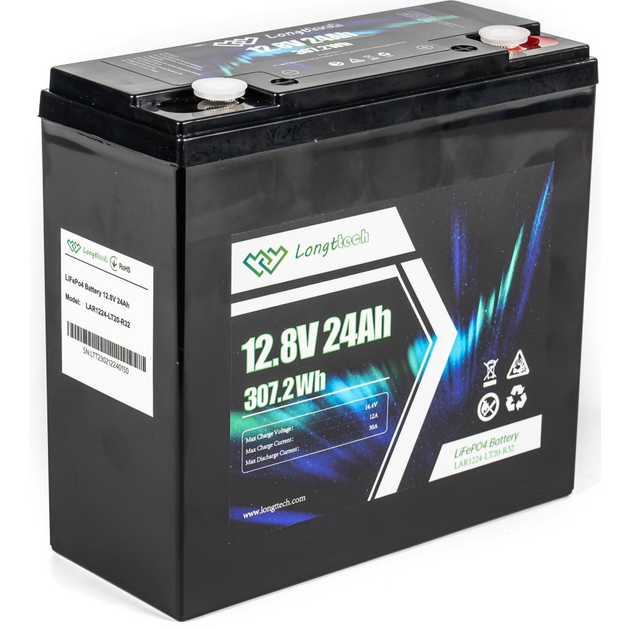 Батарея LiFePo4 Longttech LiFePO4 12.8V - 24Ah (LAR1224-LT20-R32) - изображение 4