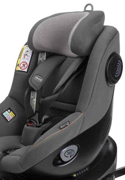 Fotelik samochodowy dla dzieci Chicco Seat105 i-Size 40-105 cm Szary (8058664181742) - obraz 6