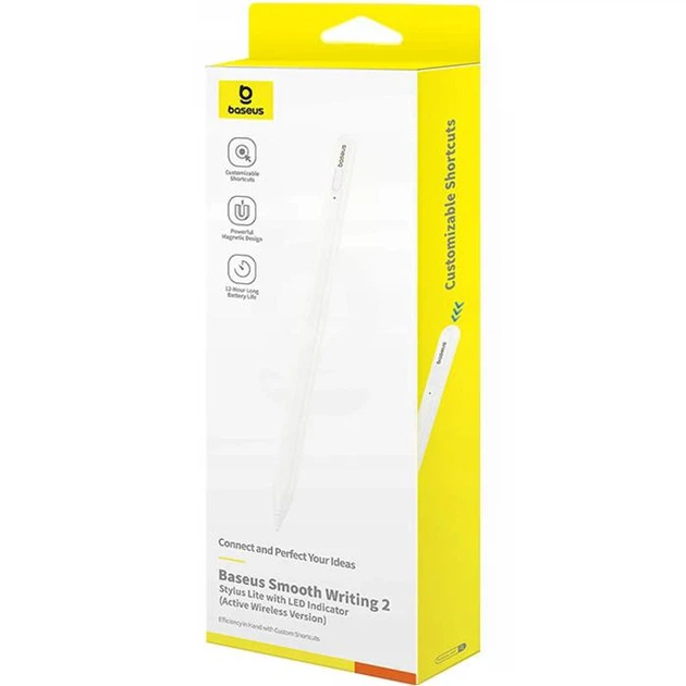 Стилус Baseus Smooth Writing 2 with LED Indicators (white) - Фото 7 Стилус Baseus Smooth Writing 2 with LED Indicators (white) - изображение 7