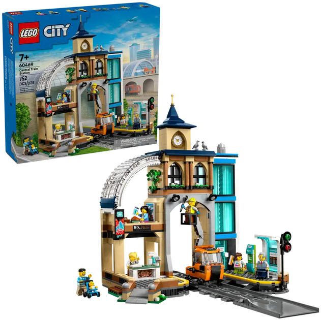 Zestaw klocków LEGO City Centralny dworzec kolejowy 752 elementy (60469) - obraz 2