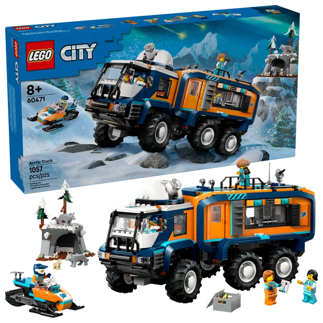 Zestaw klocków LEGO City Ciężarówka z laboratorium arktycznej odkrywczyni 1064 elementy (60471) - obraz 2