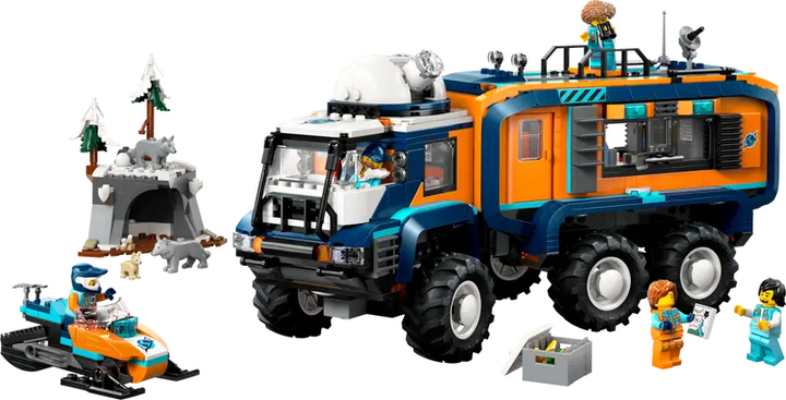 Zestaw klocków LEGO City Ciężarówka z laboratorium arktycznej odkrywczyni 1064 elementy (60471) - obraz 3