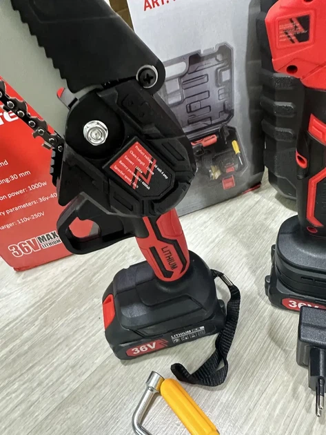 АКБ Набор 2в1 Krafftec Germany 36V профессиональный (Пила + Секатор) Набор для садовых работ - Фото 6 АКБ Набор 2в1 Krafftec Germany 36V профессиональный (Пила + Секатор) Набор для садовых работ - изображение 6
