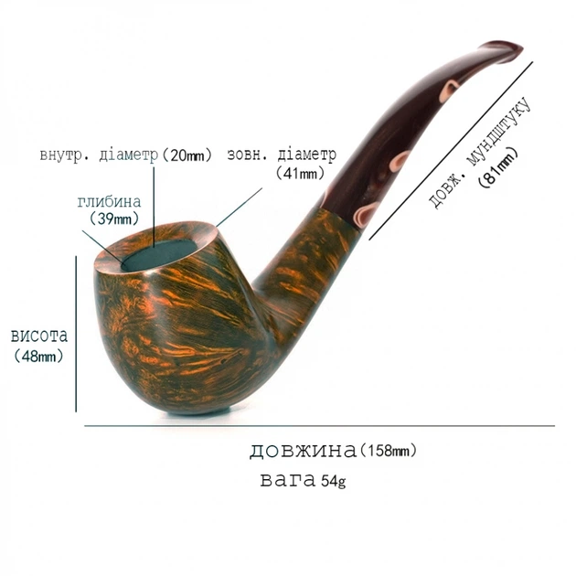 Люлька для куріння Muxiang Briar Wood 9mm filter 0390SH - Фото 5 Люлька для куріння Muxiang Briar Wood 9mm filter 0390SH - изображение 5