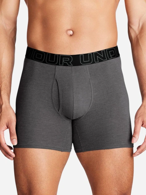 Набор трусов-боксеров мужских хлопковых Under Armour Underwear Boxers UA Performance Cotton - Solid 6 3PK 1383889-025 L 3 шт Серый (1200122271503) - Фото 2 Набор трусов-боксеров мужских хлопковых Under Armour Underwear Boxers UA Performance Cotton - Solid 6 3PK 1383889-025 L 3 шт Серый (1200122271503) - изображение 2
