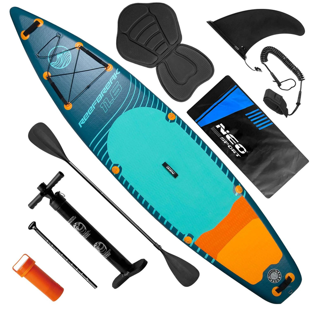 Надувна SUP дошка Neo Sport Reefbreak 350 x 81 x 15 см з веслом, насосом і сумкою для зберігання 170301 (5903890626952) - зображення 2