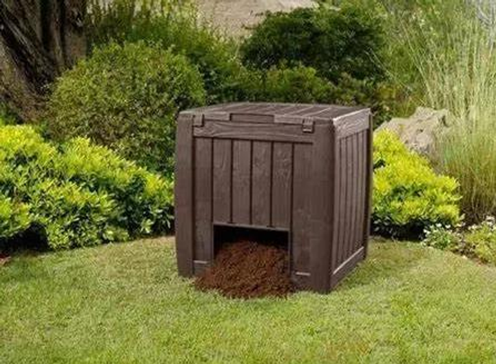 Компостер садовий Keter Deco Composter With Base 340 L з дном коричневий (231600) - изображение 5