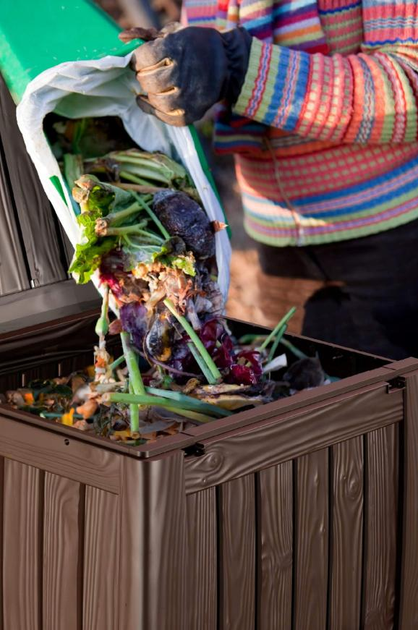 Компостер садовий Keter Deco Composter With Base 340 L з дном коричневий (231600) - изображение 7