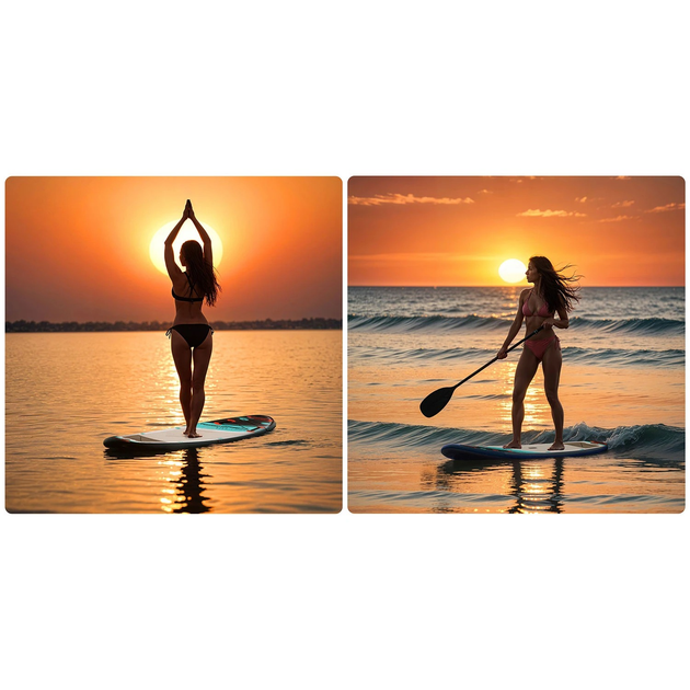 Nadmuchiwana deska SUP Neo Sport Reefbreak 350 x 81 x 15 cm z wiosłem, pompką i torbą do przechowywania 170302 (5903890626969) - obraz 15