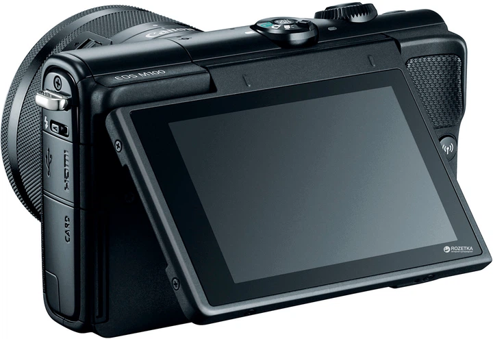 Canon EOS M100 ブラック 15-45mm レンズキット Фотоаппарат Canon EOS M100 15-45mm IS STM Kit Black (2209C048AA
