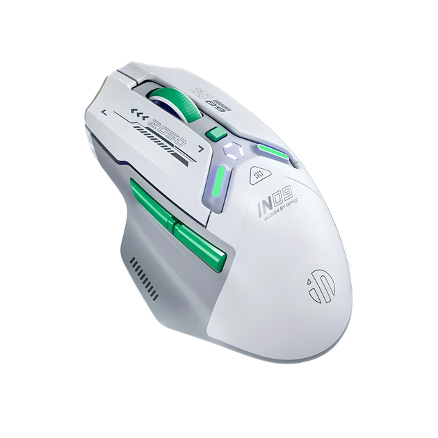 Игровая мышь Inphic IN9 XS с комбинированным подключением USB, Bluetooth, USB 2.4ГГц, RGB, 12000 DPI, белый - изображение 2
