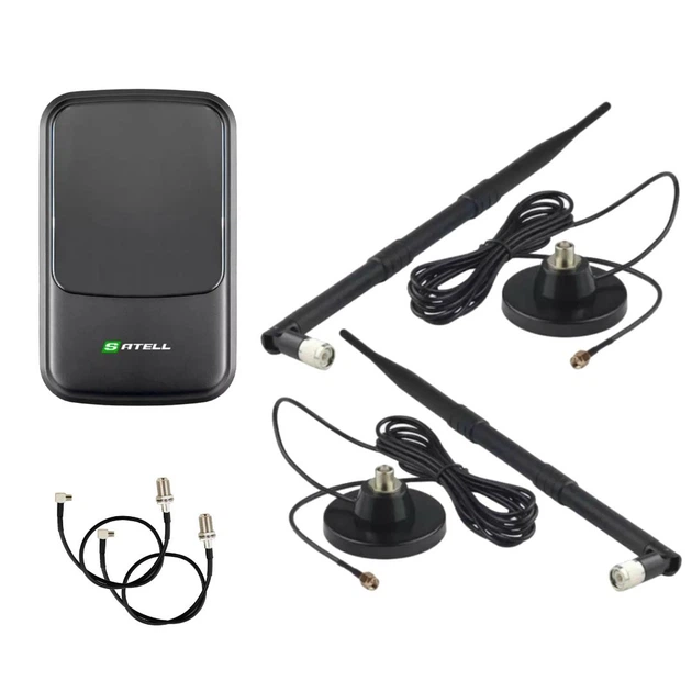 4G LTE комплект в авто WiFi роутер Satell F3000 Black + 2 автомобільні антени по 10 Дб - Фото 2 4G LTE комплект в авто WiFi роутер Satell F3000 Black + 2 автомобільні антени по 10 Дб - зображення 2