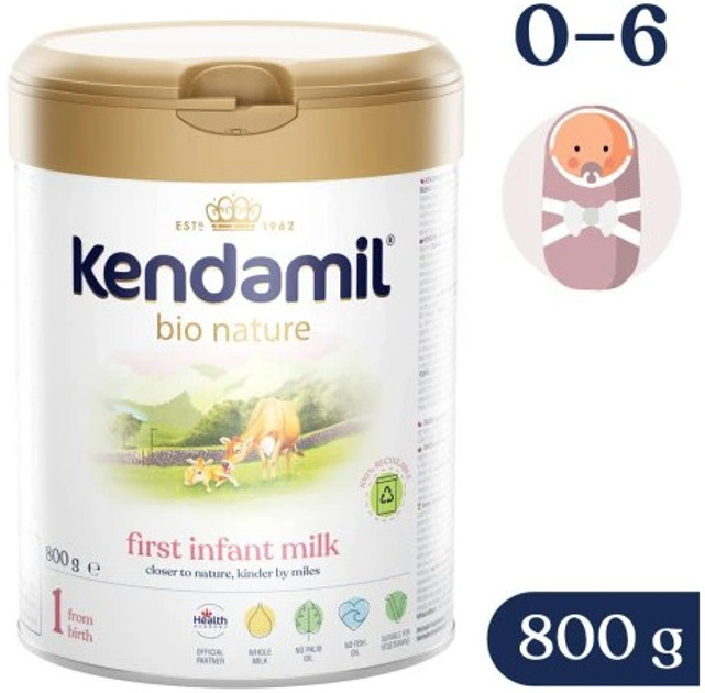 Mleko w proszku Kendamil Bio Nature 1 DHA+ 800 g (5056000505361) - obraz 2
