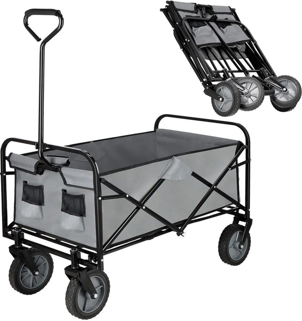 Садовий візок Springos 90 x 52 x 120 см Grey (5907719452494) - зображення 3