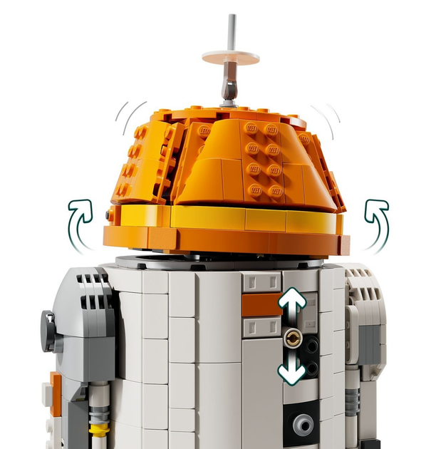 Klocki konstrukcyjne LEGO Star Wars Droid astromechaniczny Chopper C1-10P 1039 elementów (75416) - obraz 7