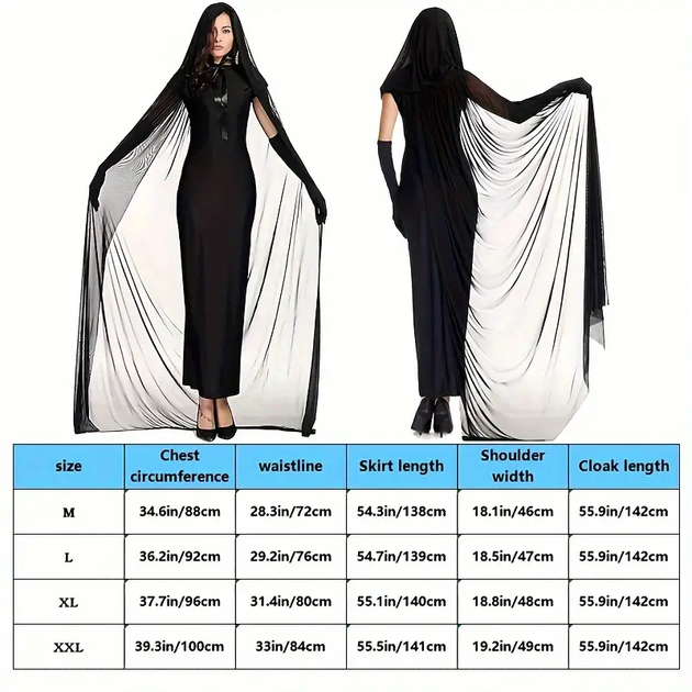 Элегантный костюм ведьмы для косплея [LB98960] Elaineelaine XXL - изображение 4