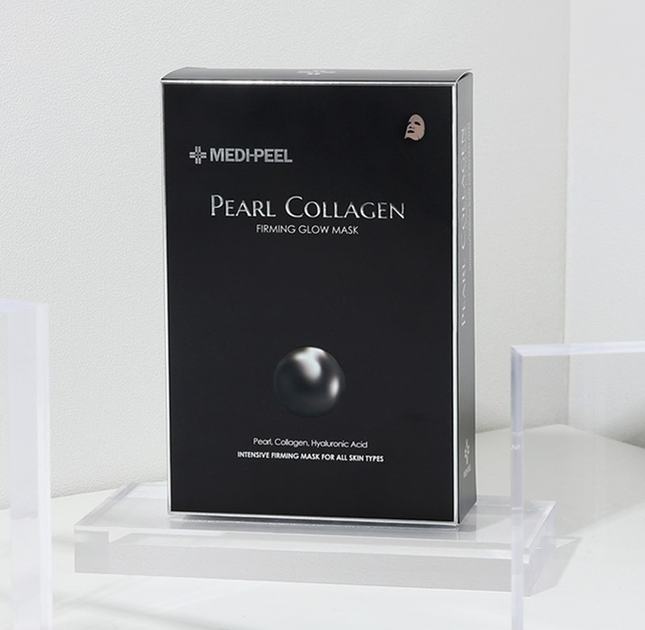 Тканевая маска MEDIPEEL Pearl Collagen Firming Glow Mask с жемчугом и коллагеном 32 г (8809409345406) 