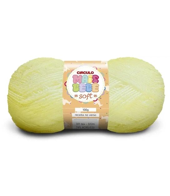 325 MAIS BEBE SOFT пряжа (74% акрил, 26% віскоза, 100гр. 322м ), жовтий - Фото 1 325 MAIS BEBE SOFT пряжа (74% акрил, 26% віскоза, 100гр. 322м ), жовтий - изображение 1