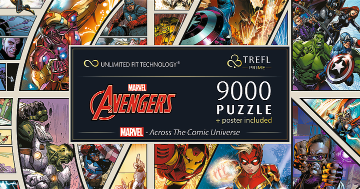Пазлы Trefl Prime UFT Marvel The Avengers Heroes 9000 элементов (5900511810226) - изображение 6