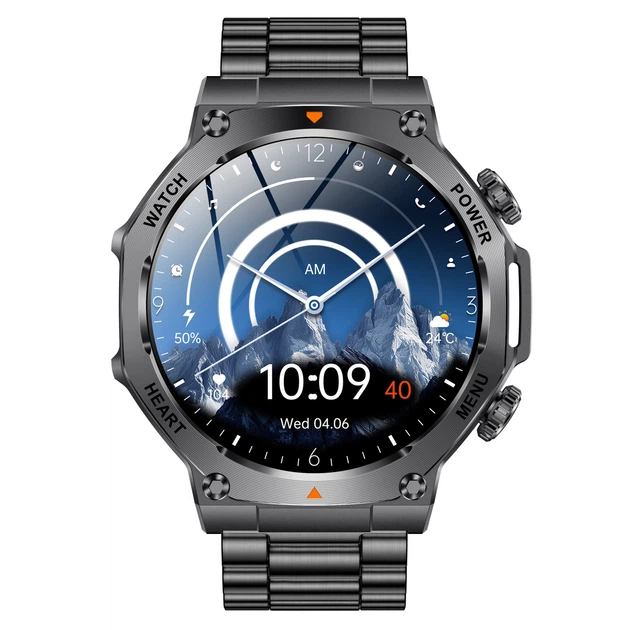 Смарт Годинник Чоловічий Mevaden Ultra Steel Чорний Стальний Сенсорний Ips (346764) - зображення 9
