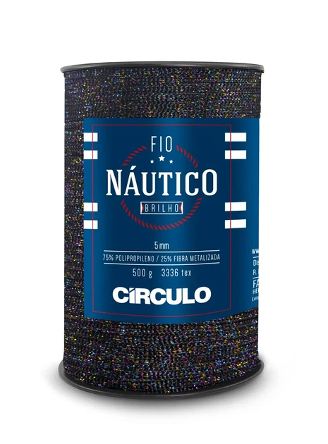 8325 FIO NAUTICO BRILHO пряжа (75% поліпропілен і 25% метал. фібра, 500гр. 150м. 1шт), чорний - Фото 1 8325 FIO NAUTICO BRILHO пряжа (75% поліпропілен і 25% метал. фібра, 500гр. 150м. 1шт), чорний - изображение 1