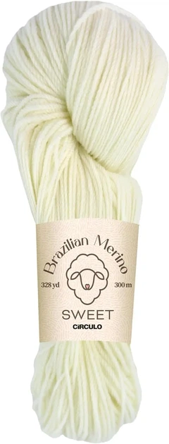 20 BRAZILIAN MERINO SWEET пряжа (100% меринос .100г .300 м ), натуральний - Фото 1 20 BRAZILIAN MERINO SWEET пряжа (100% меринос .100г .300 м ), натуральний - изображение 1