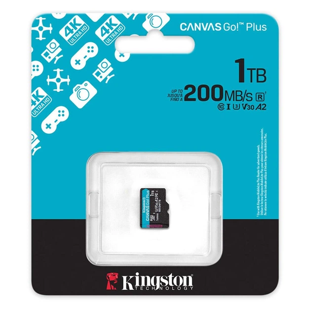 Карта пам'яті microSDXC (UHS-1 U3) Kingston Canvas Go! Plus 1Tb class 10 A2 V30 (R200MB/s, W-160MB/s) - изображение 2