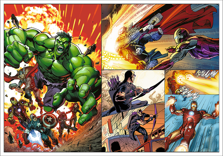 Пазли Trefl Marvel The Avengers Героїчні дні 4x250 елементів 13309 (5900511133097) - зображення 3