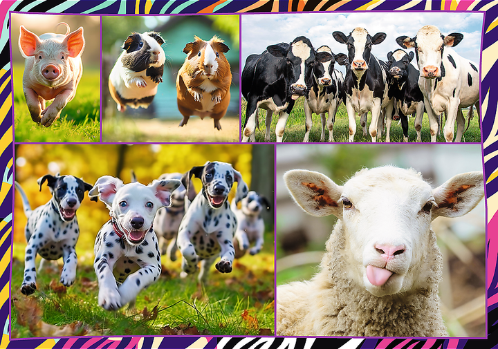 Пазли Trefl Веселі тварини 4x250 елементів 13313 (5900511133134) - зображення 3