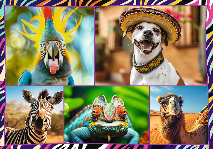 Пазли Trefl Веселі тварини 4x250 елементів 13313 (5900511133134) - зображення 4