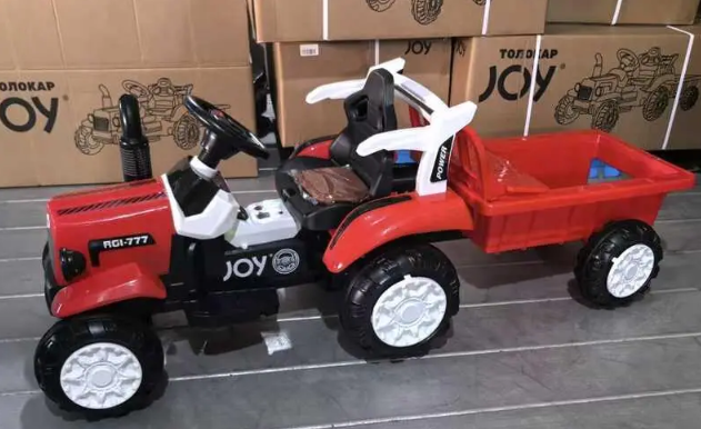 Електротрактор дитячий JOY Т-81563 з причепом, музичний і світловий супровід - Фото 7 Електротрактор дитячий JOY Т-81563 з причепом, музичний і світловий супровід - зображення 7
