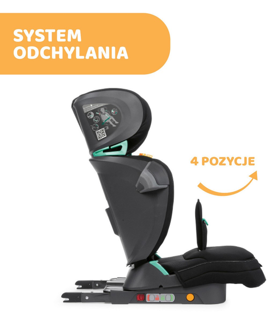 Fotelik samochodowy dla dzieci Chicco FOLD&GO I-SIZE 100-150 cm Czarny (8058664140152) - obraz 8