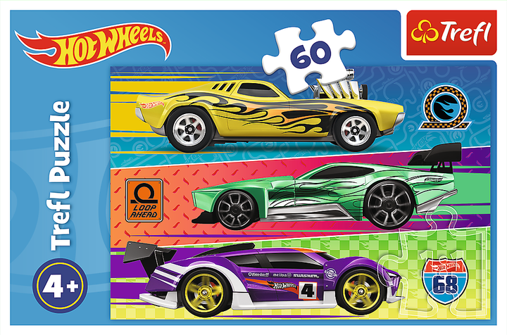 Пазл Trefl Hot Wheels Гонка 60 элементов (5900511173895) - Фото 3 Пазл Trefl Hot Wheels Гонка 60 элементов (5900511173895) - изображение 3