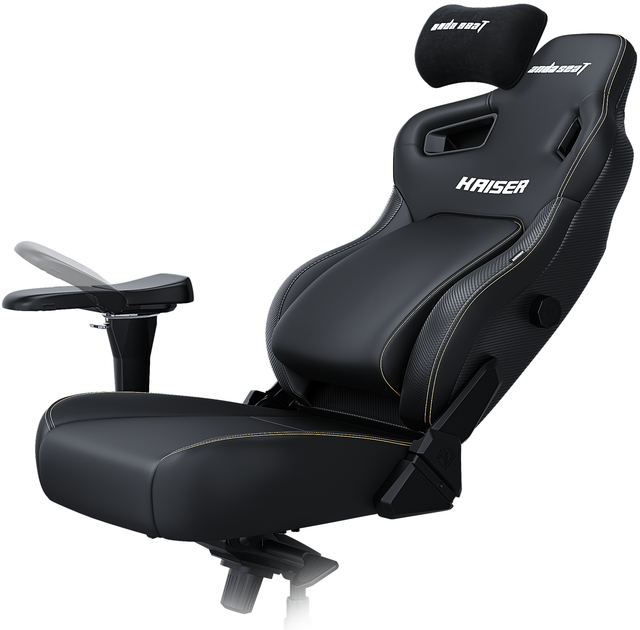 Fotel gamingowy Anda Seat Kaiser 4 L Elegant Black (AD12YDDC-L-20-B-PV/C) - obraz 2