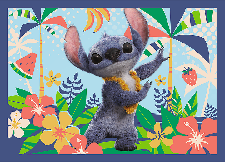 Puzzle 4 in 1 Trefl Stitch The Movie Wakacje na Hawajach 35+48+54+70 elementów 34666 (5900511346664) - obraz 2