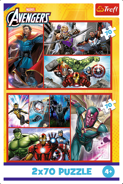 Пазлы Trefl Marvel The Avengers Стать героем 2х70 элементов (5900511344394) - изображение 4