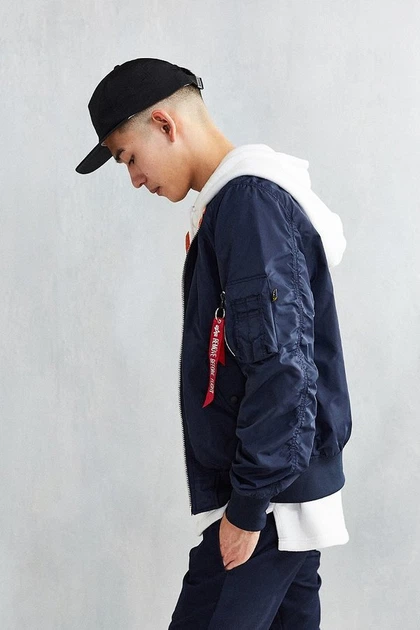 Бомбер мужской Alpha Industries L-2B Scout MJL46000C1 L Темно-синий (640631522559) - изображение 7
