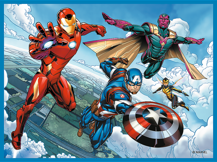 Пазли 2 in 1 Trefl Marvel The Avengers Герої в дії 30+48 елементів + игра Memos 24 детали (5900511933338) - зображення 2