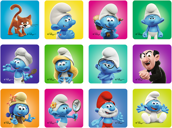 Пазли 2в1 Trefl The Smurfs Смурфикам весело 30+48 елементів + игра Memos 24 детали 93656 (5900511936568) - зображення 4