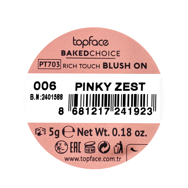 Румяна запечённые TopFace Baked Choice Rich Touch PT703 № 06 - изображение 3