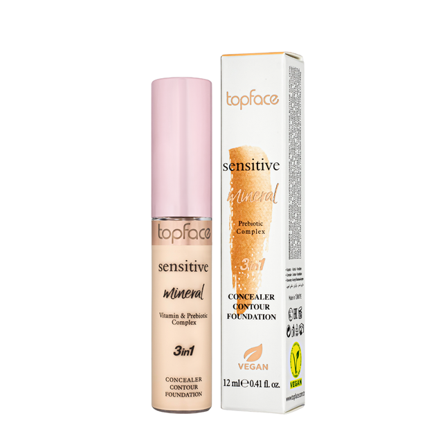 Консилер для обличчя topface Sensitive Mineral 3in1 PT471 № 01 Ivory Beige - изображение 2