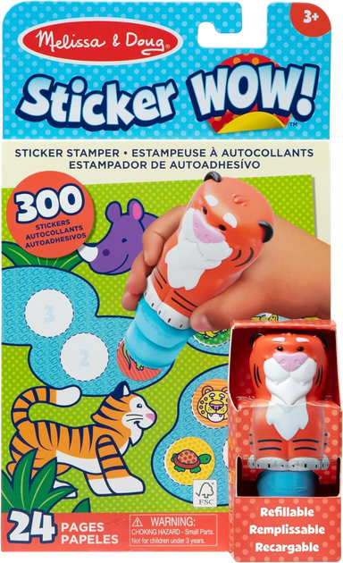 Książka z naklejkami Melissa & Doug WOW Tygrysek (681147005488) - obraz 1